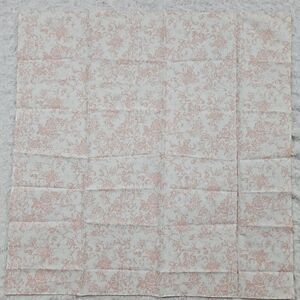 Lemlem Pink and White Paisley Floral Bandana Scarf for body or purse 22.5"